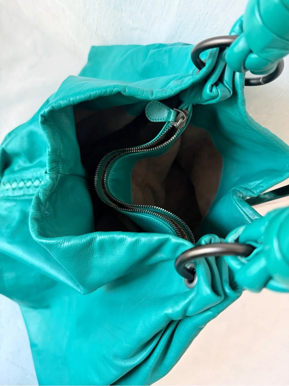 Bottega Veneta Aquilone Fortune Cookie Intrecciato Leather Hobo Bag